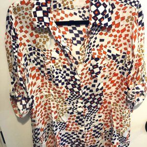 CAbi Grand Prix Button Down Blouse